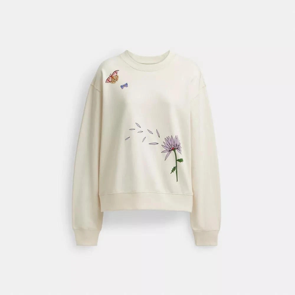 NWT Coach Outlet Coach X Observed By Us Windy Flower Crewneck